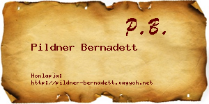 Pildner Bernadett névjegykártya